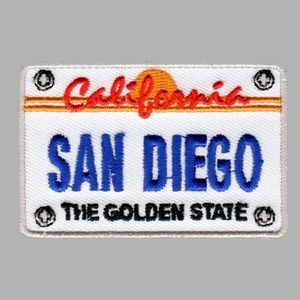 San Diego License Plate California Patch Iron On